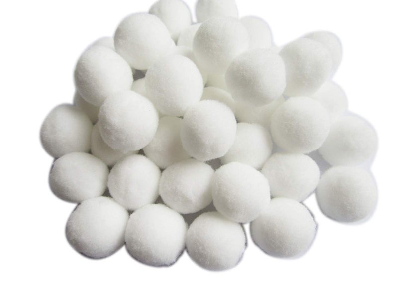 YYCRAFT 100pcs 1 inch Craft Pom Poms Balls for Hobby Supplies and DIY Creative Crafts, Party Decorations,White - Image 1